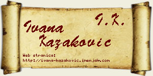 Ivana Kazaković vizit kartica